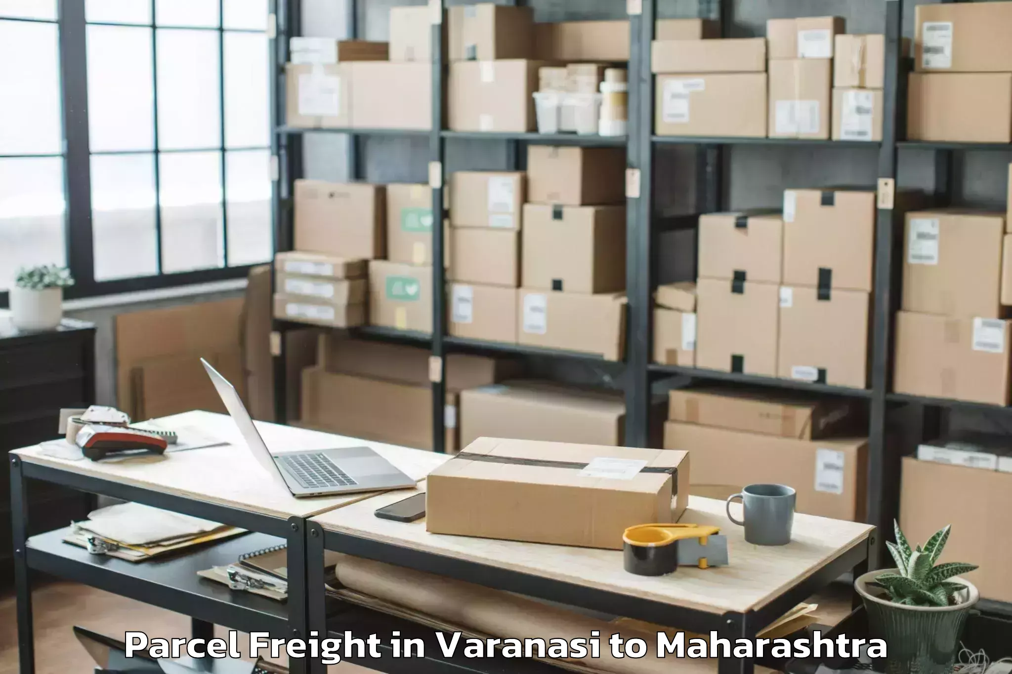 Trusted Varanasi to Khamgaon Parcel Freight